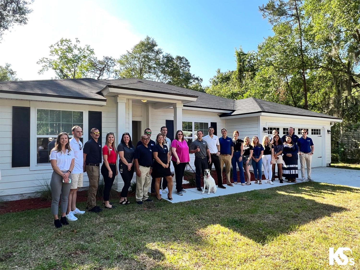 Army veteran Jennifer Andreasen was presented with a new home thanks to a partnership between K9s For Warriors and JWB Real Estate Capital.